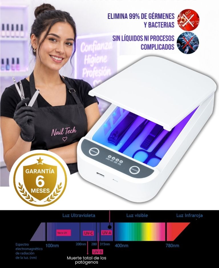 Esterilizador de LUZ ULTRAVIOLETA UV - tecnología SafeGuard.