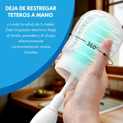 Limpiador Eléctrico de Biberones Cepillo 360° + UV | Baby World