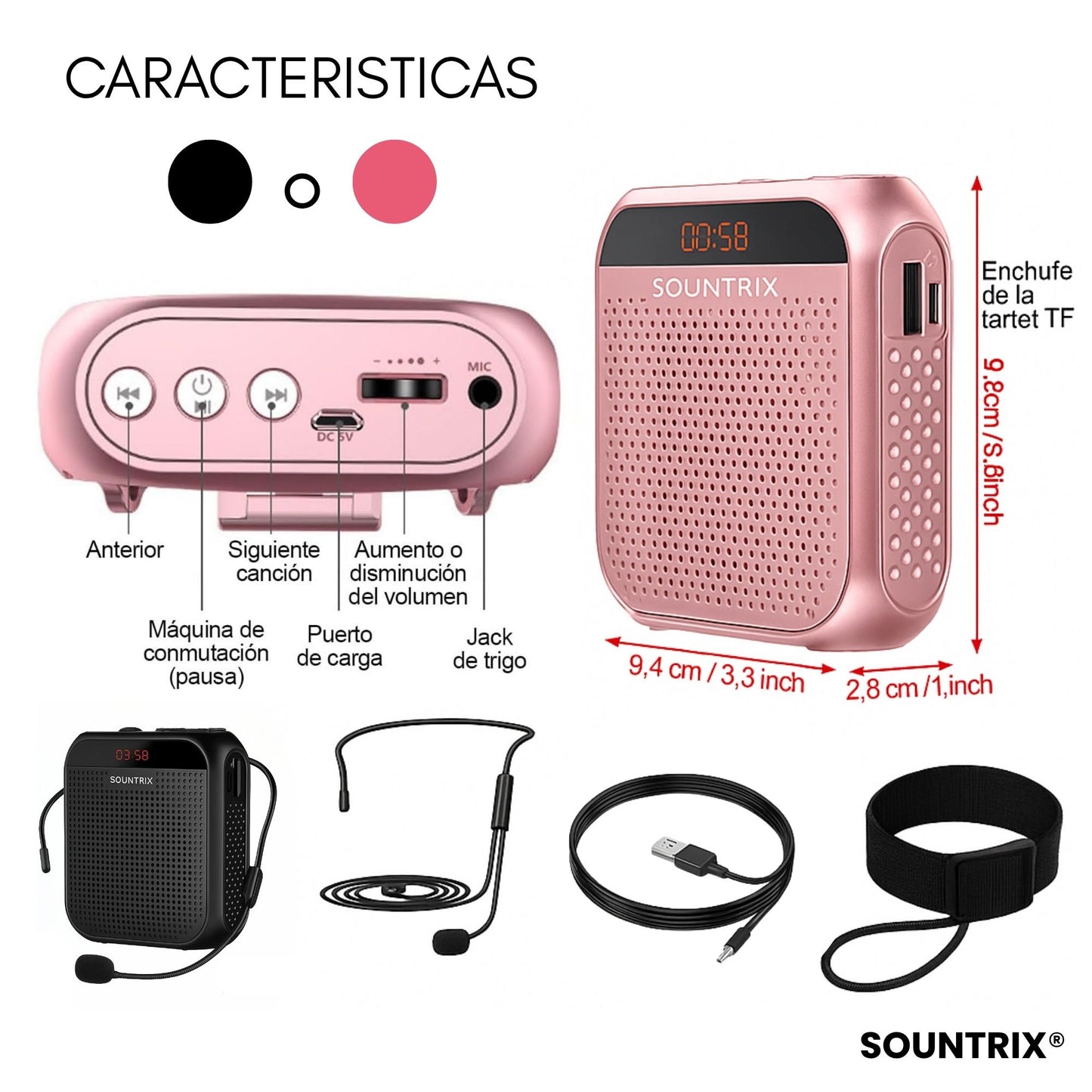 Amplificador de Voz Profesional para Docentes | Sountrix®