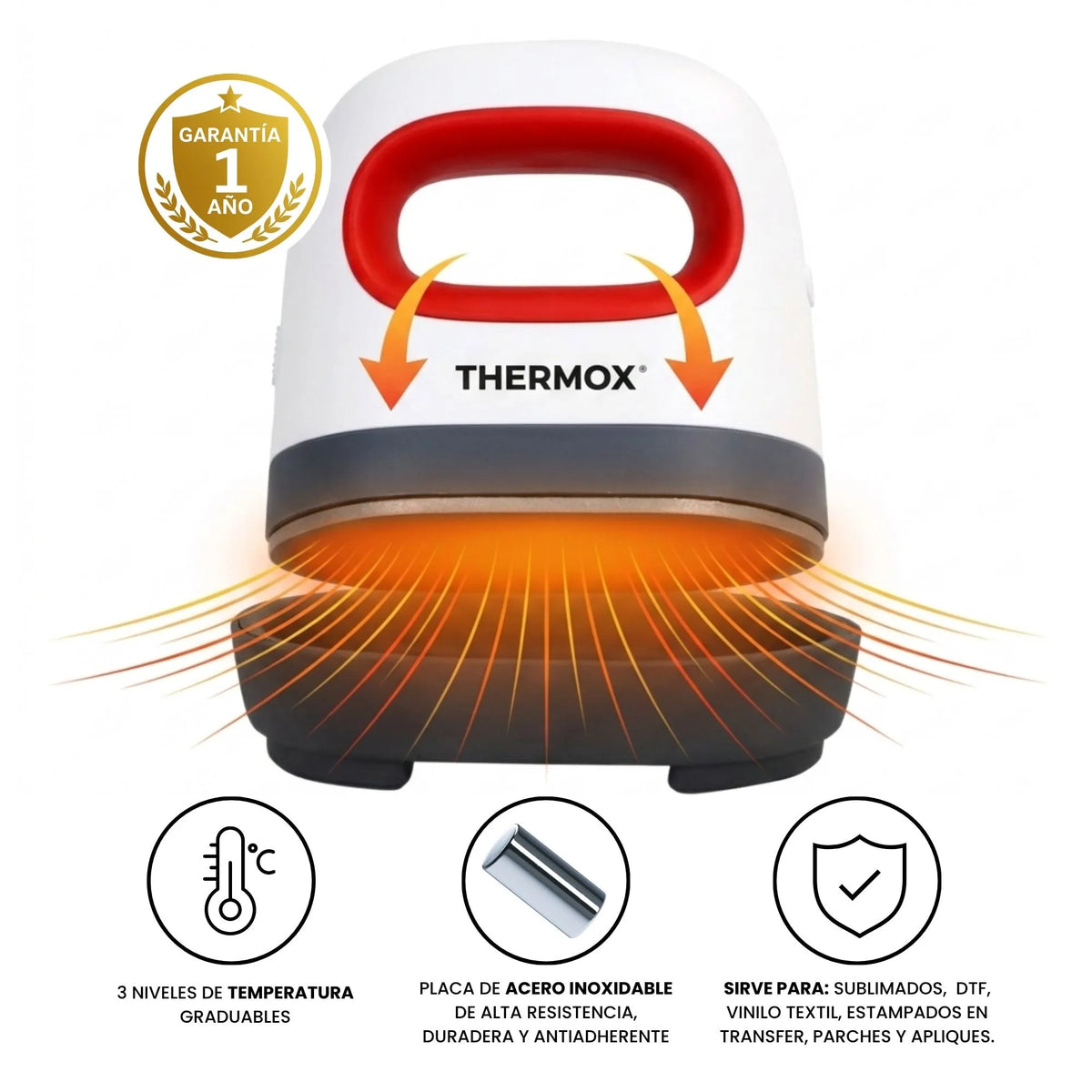 Plancha termofijadora THERMOX | sublimados, DTF y estampados