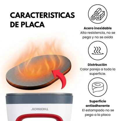 Plancha termofijadora THERMOX | sublimados, DTF y estampados