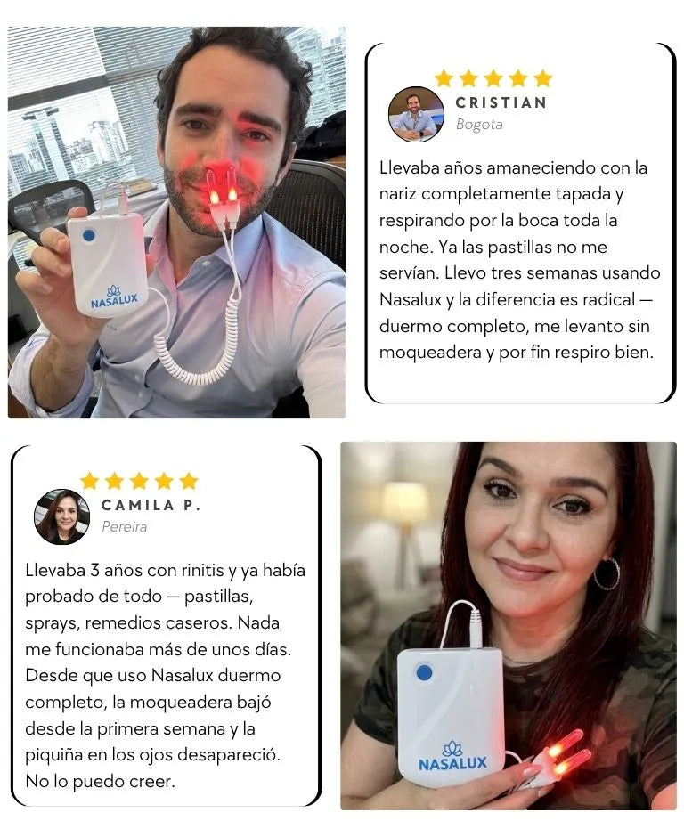 Dispositivo de luz roja NASALUX: Descongestion Inmediata