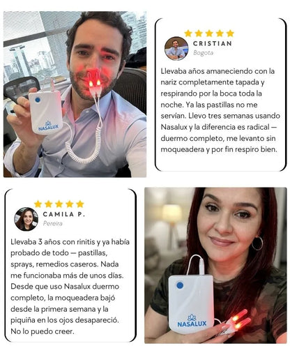 Dispositivo de luz roja NASALUX: Descongestion Inmediata